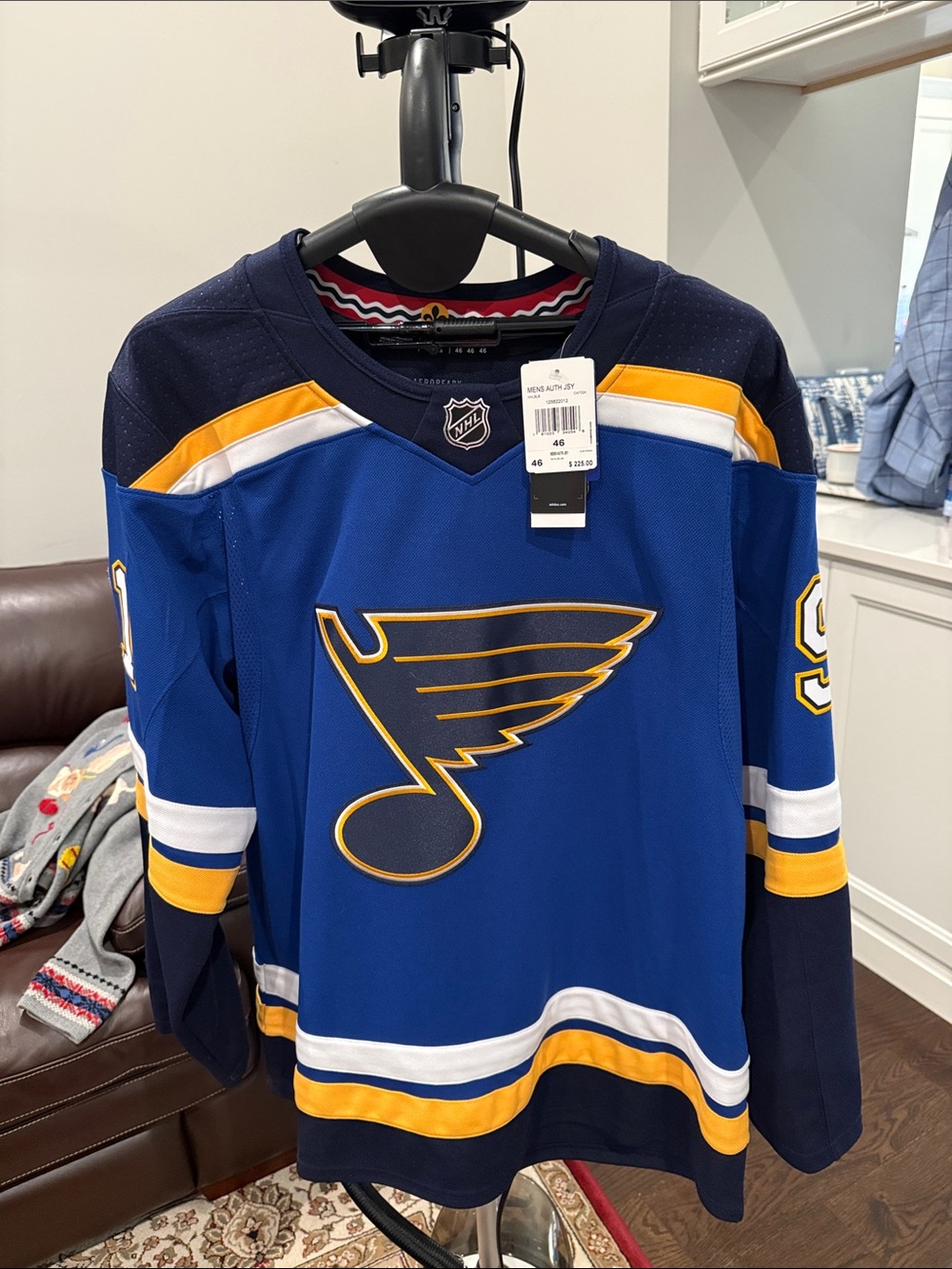 NHL St. Louis Blues Royal Blue and Gold Hockey Jersey, Tarasenko